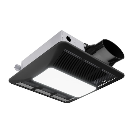 Anzzi Ceiling-Mounted Bathroom Exhaust Fan. 100 CFM, 1.5 Sone, LED Light Included EF-AZ106MB